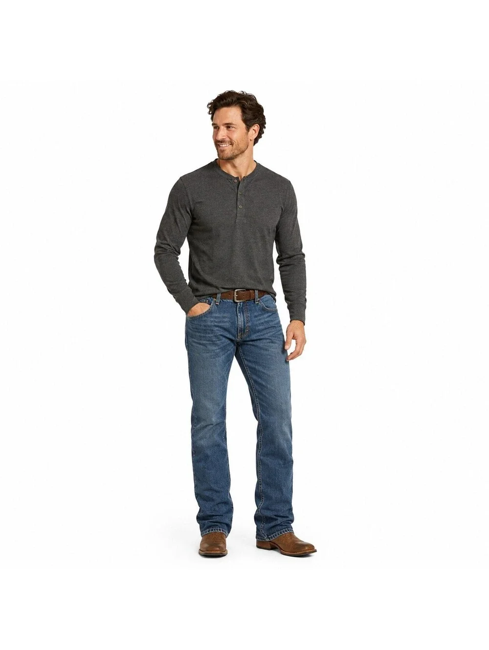 Ariat Jeans Men’s 35x34 Straight Leg Loop Lock Western Denim